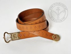 30.01.S Medieval belt with stamped decoration