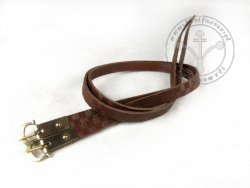 G-014.04M Leather garters with stamped decoration