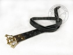 G-105-S Leather garters - stamped
