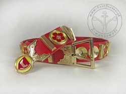 KB 016 Knight belt - heraldic strapend