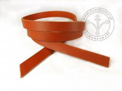 R-19 Leather belt - plain - 2 cm - light brown