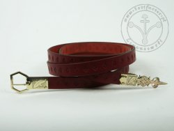 000BF07 Medieval belt with stamped decoration