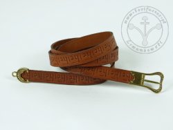 000BS15 Medieval belt with stamped decoration