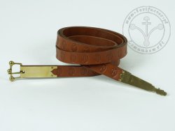 000BS24 Medieval belt with stamped decoration