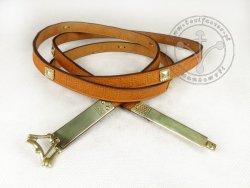 003C Medieval  stamped belt with mounts  "London" 