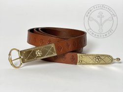 25.01.S Medieval belt with stamped decoration