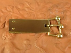 B-103P Trapezoidal belt buckle - with buckle plate