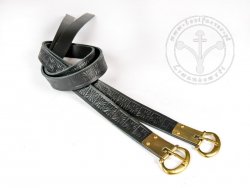 G-135.08M Leather garters with stamped decoration