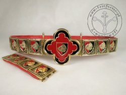 KB 002 Knight girdle with heraldic motif - enameled