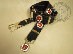 KB 013 Knight belt "Voit von Rieneck" - heraldic strapend