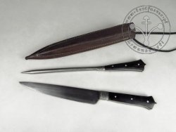 KS-024A Big medieval knife with spike - horn handles