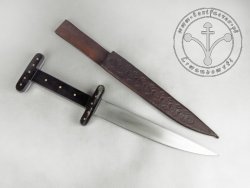 KS-031 Combat knife with horn handle