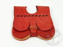 PS-46A Two-panel medieval purse "Engelbrecht" 15th cent. - red