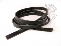 R-04 Leather belt - plain - 1,3 cm - black