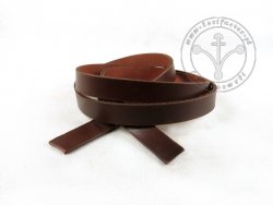 R-14 Leather belt - plain - 1,7 cm - dark brown