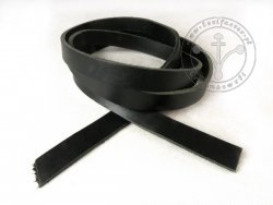 R-16 Leather belt - plain - 1,7 cm - black