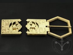 St-46 Knight girdle buckle and strapend set